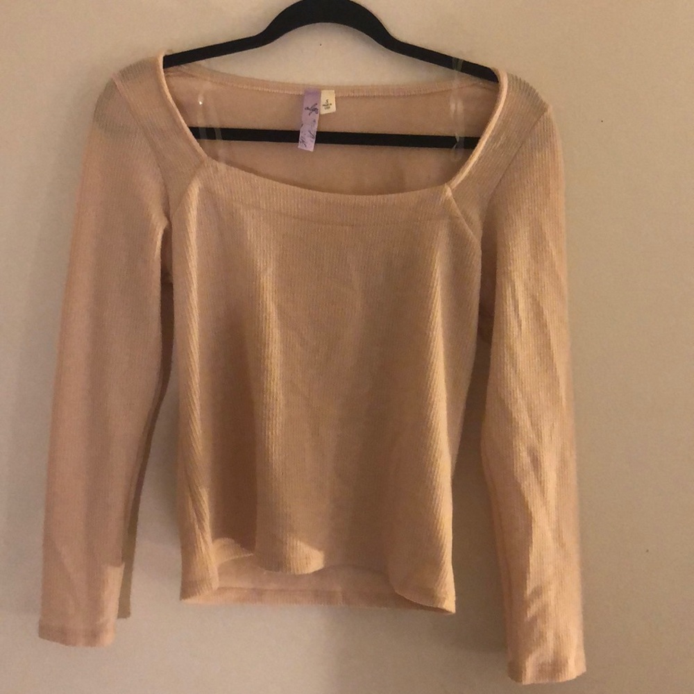 Francescas Cream Long Sleeve Sweater
